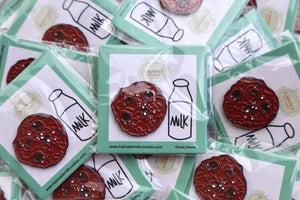 Milk Cookie Enamel Pins